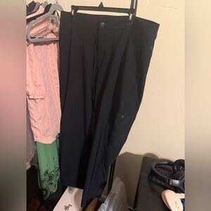 Columbia Women’s Fleece Lined Black Snow Pants - one cargo pocket